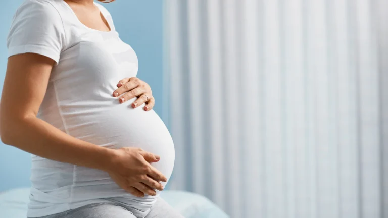 Picture of a pregnant woman considering hysterectomy surgery post delivery